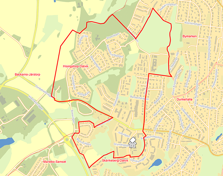 Karta över Hisingstorp-Dalvik