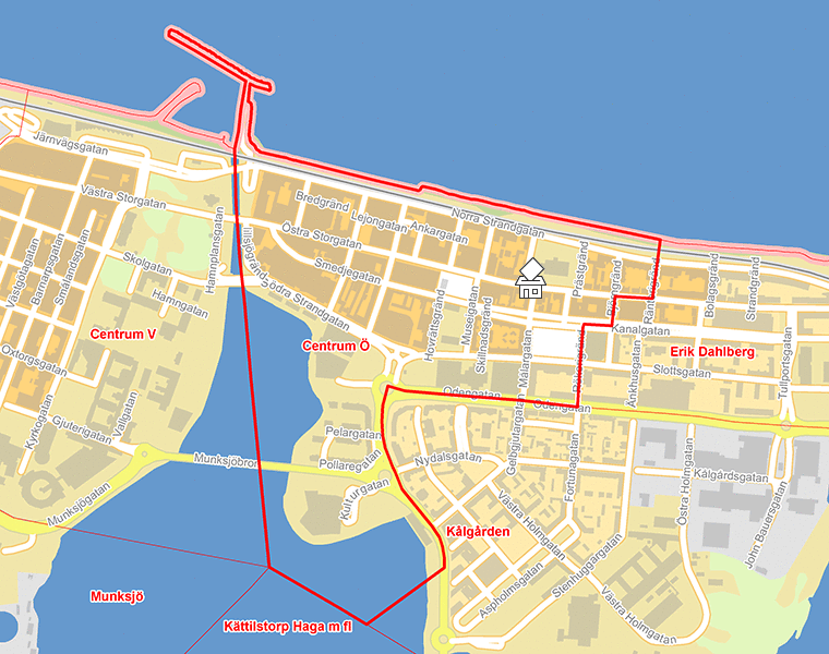 Karta över Centrum Ö