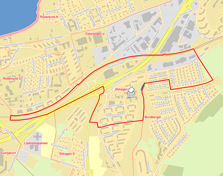 Karta över Ekhagen N