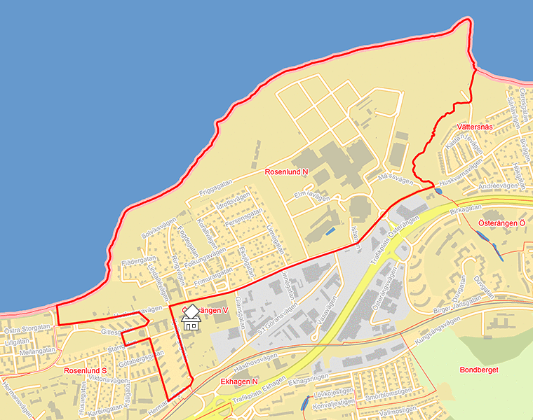 Karta över Rosenlund N