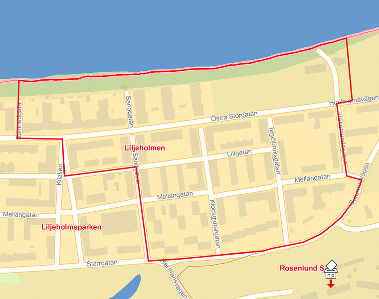 Karta över Liljeholmen