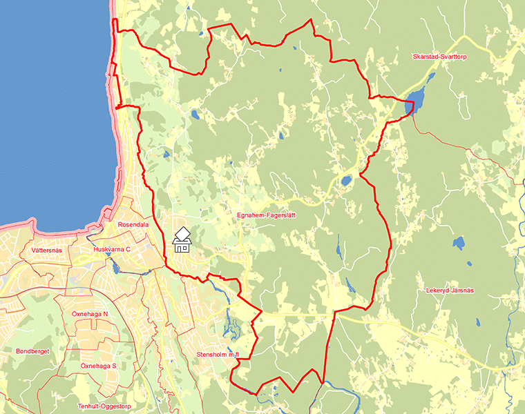Karta över Egnahem-Fagerslätt