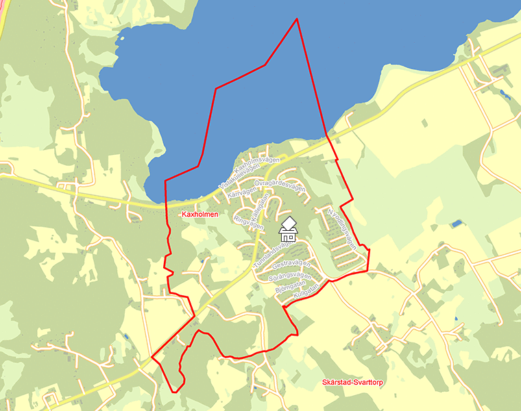 Karta över Kaxholmen
