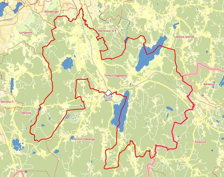 Karta över Tenhult-Öggestorp