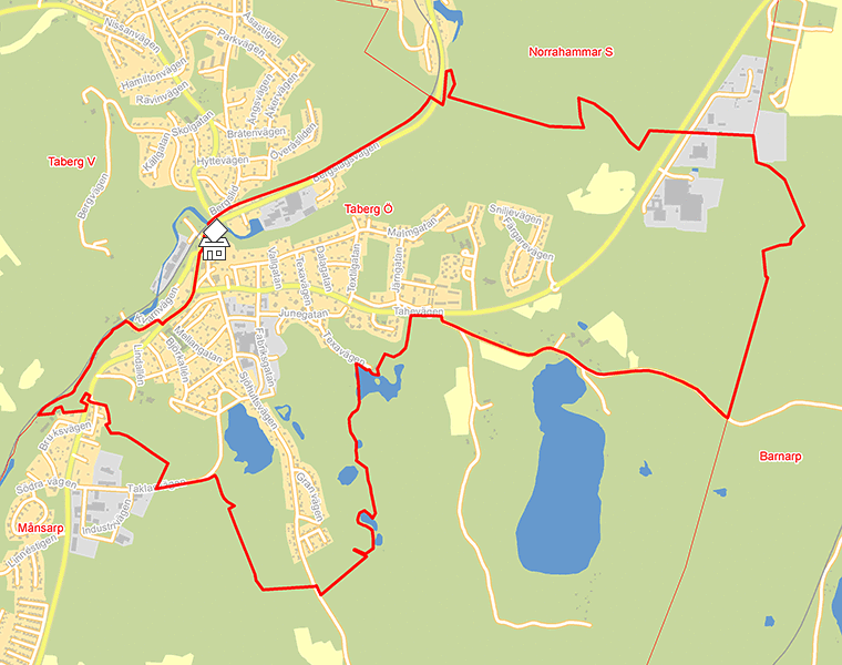 Karta över Taberg Ö