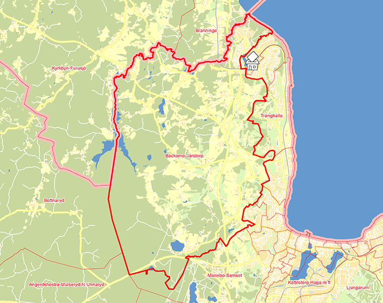 Karta över Backamo-Järstorp