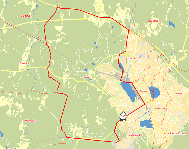 Karta över Åker
