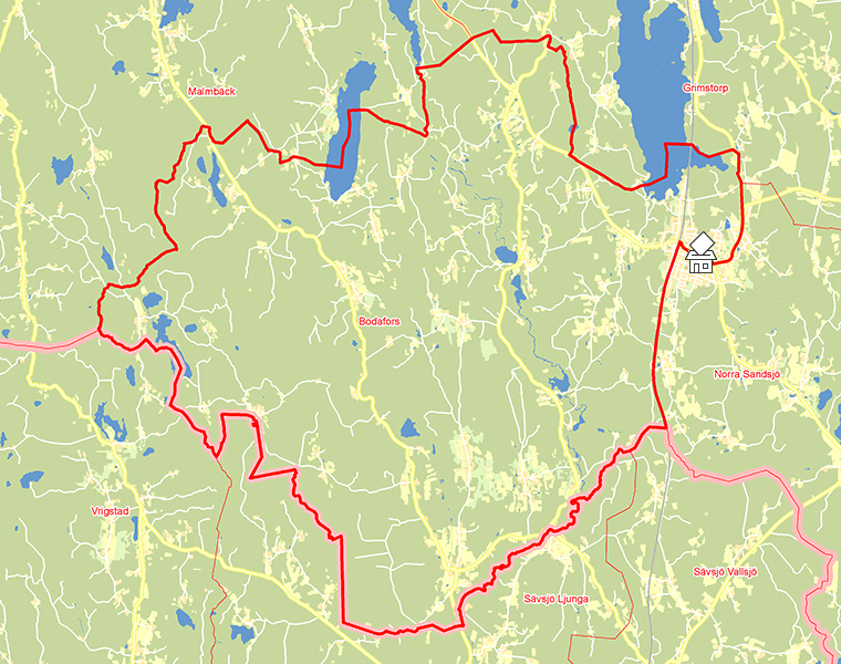 Karta över Bodafors