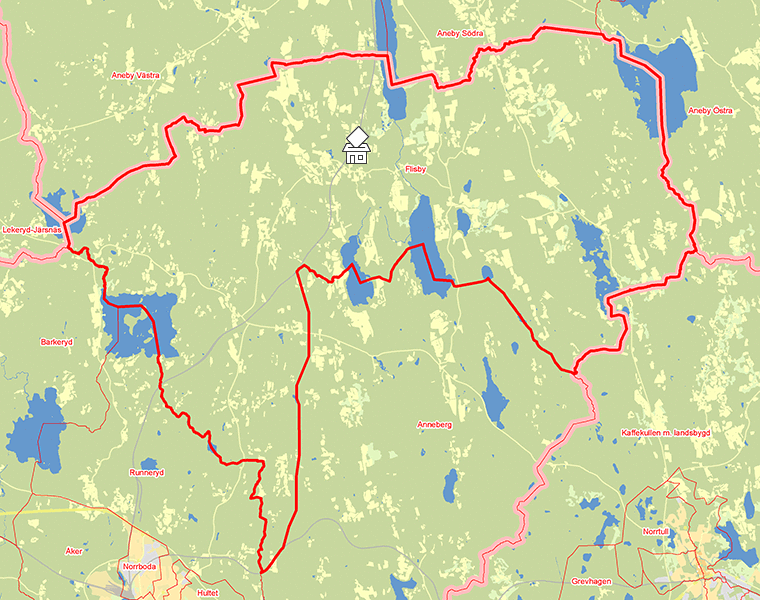 Karta över Flisby