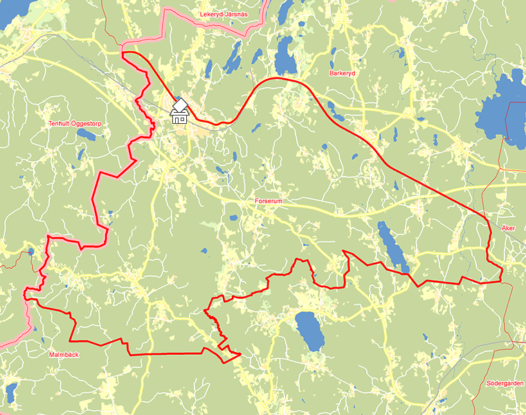 Karta över Forserum