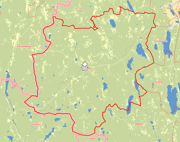 Karta över Malmbäck