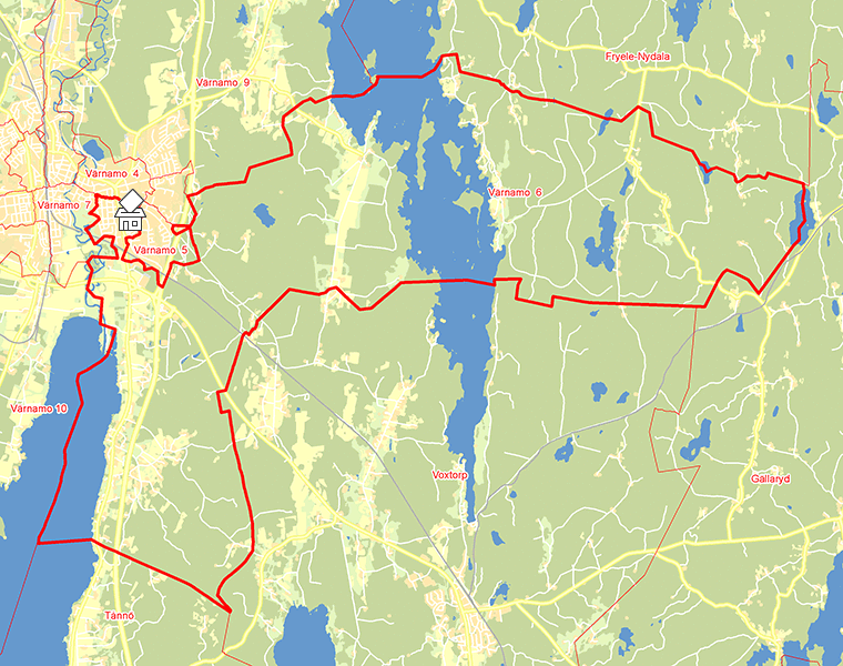 Karta över Värnamo  6