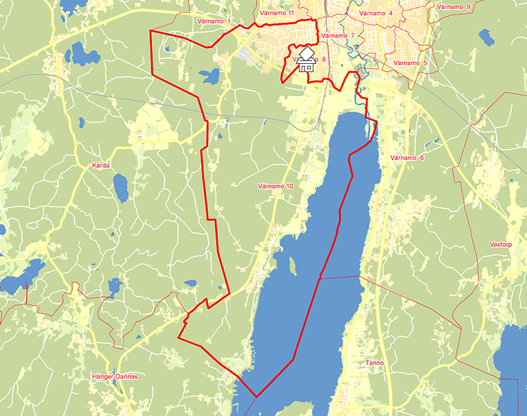 Karta över Värnamo 10