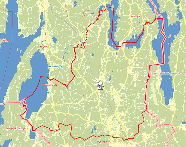 Karta över Rydaholms N