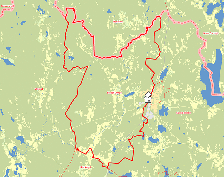 Karta över Sävsjö Ljunga
