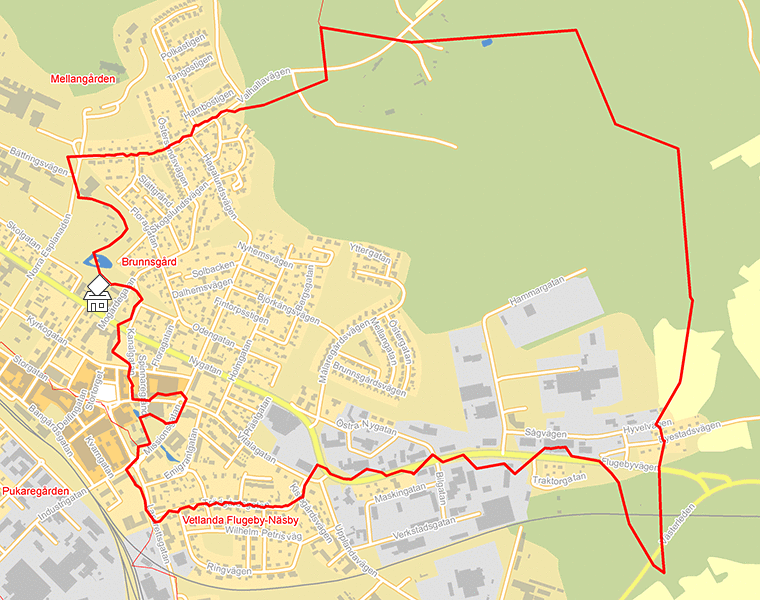 Karta över Brunnsgård