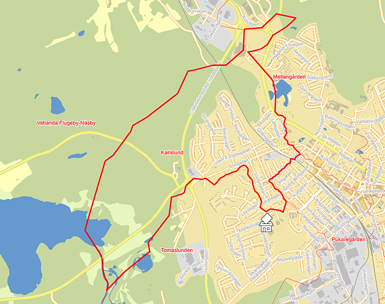 Karta över Karlslund