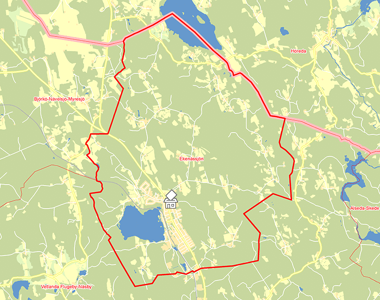 Karta över Ekenässjön