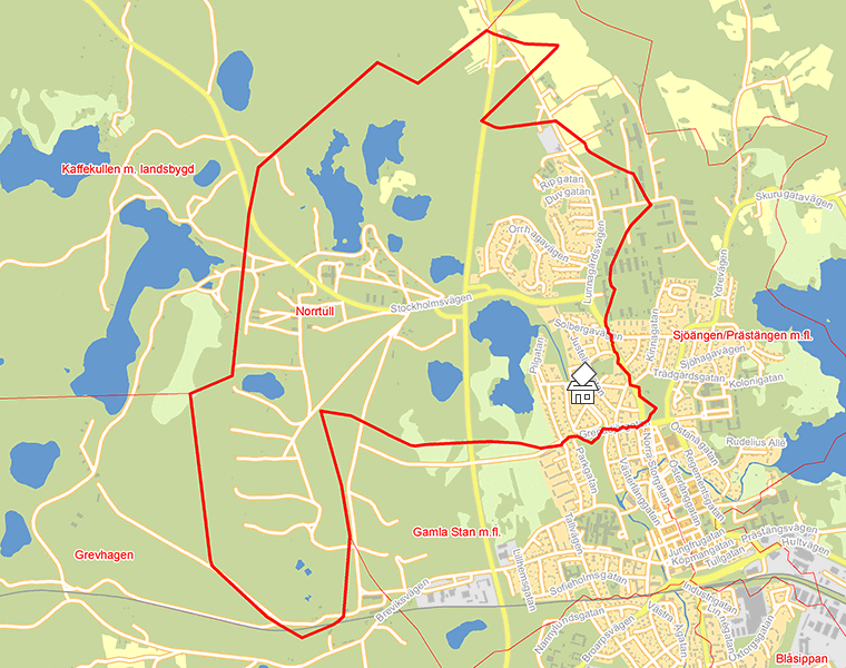 Karta över Norrtull