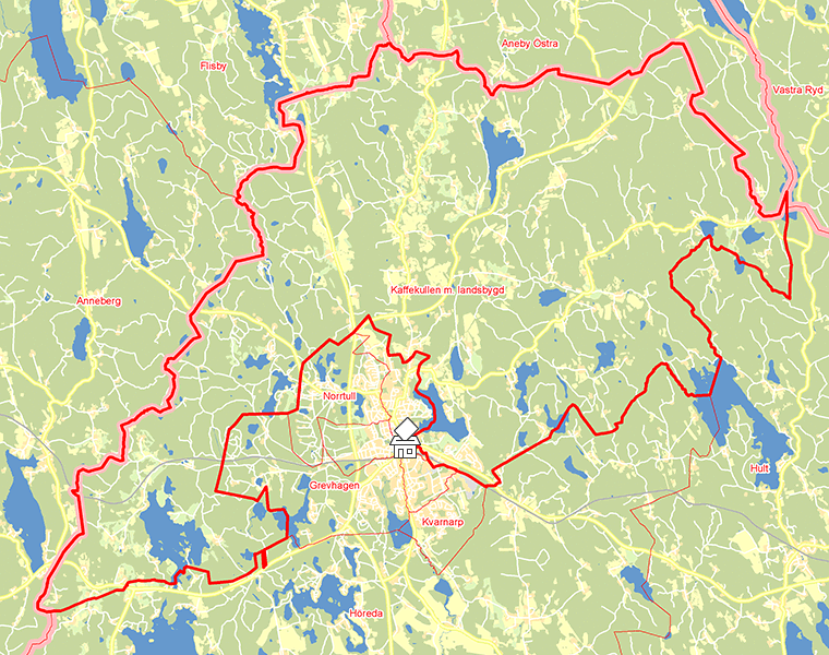 Karta över Kaffekullen m. landsbygd