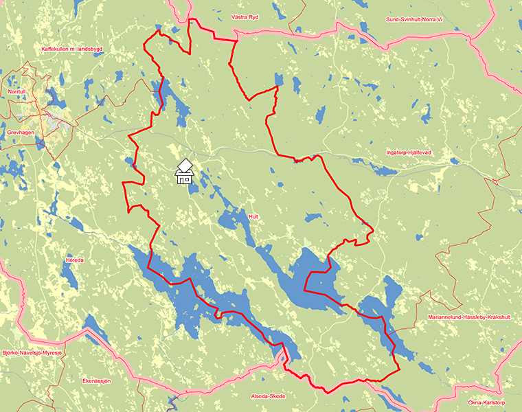 Karta över Hult