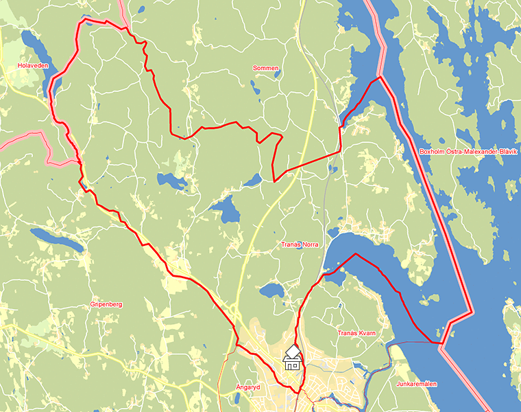 Karta över Tranås Norra