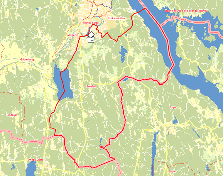 Karta över Fröafall