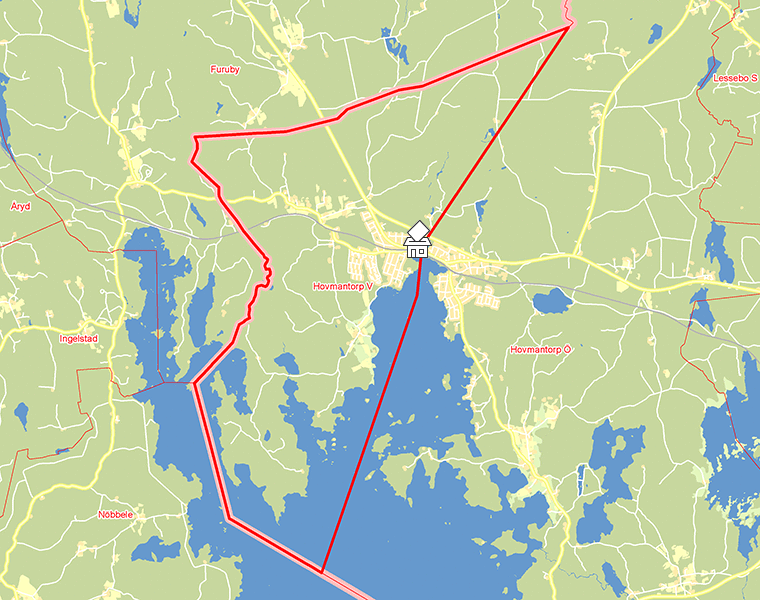 Karta över Hovmantorp V