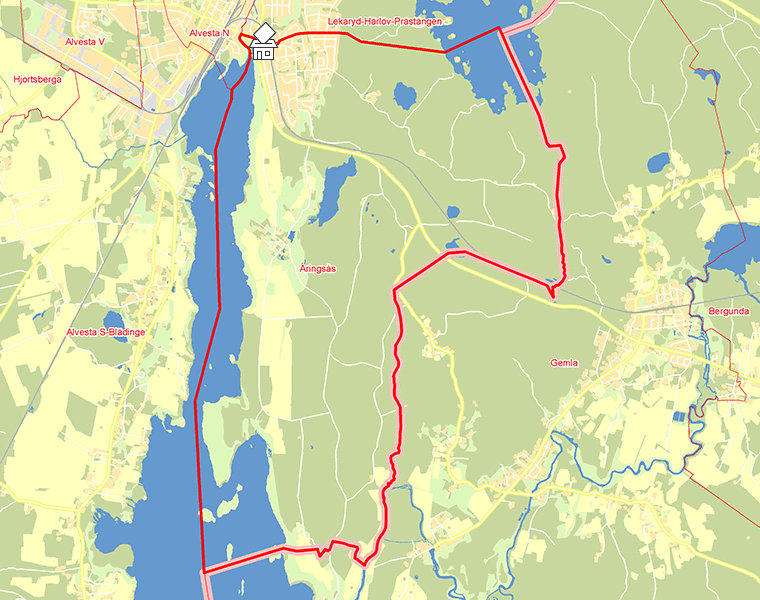 Karta över Aringsås