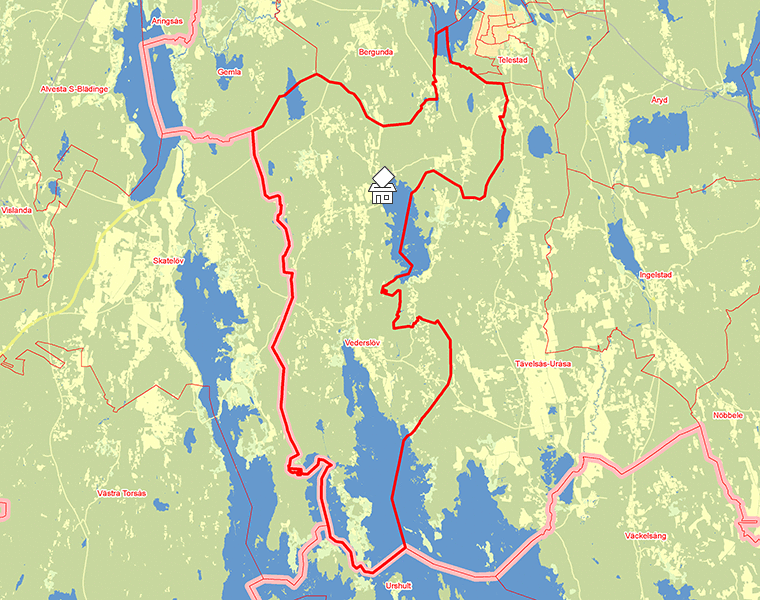 Karta över Vederslöv