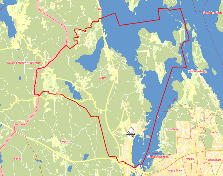 Karta över Öjaby