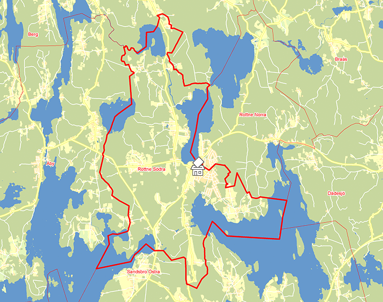 Karta över Rottne Södra
