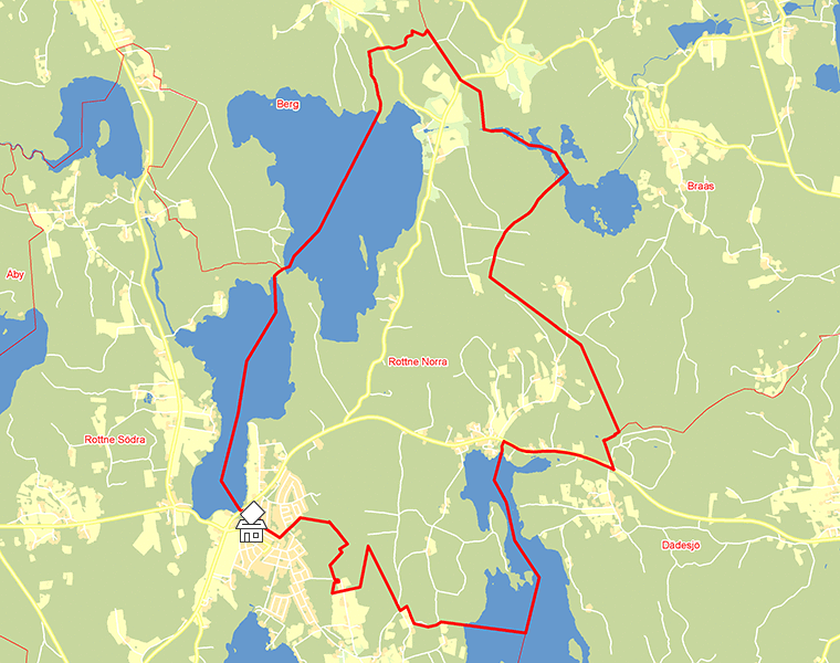 Karta över Rottne Norra