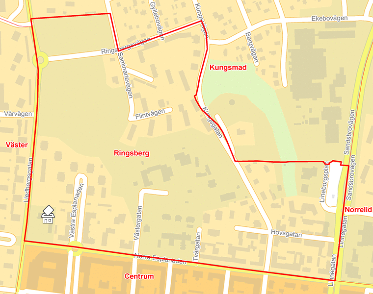 Karta över Ringsberg