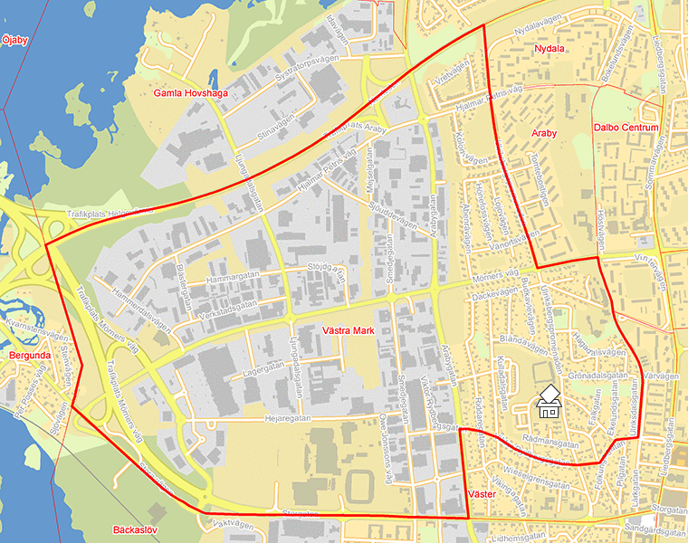 Karta över Västra Mark