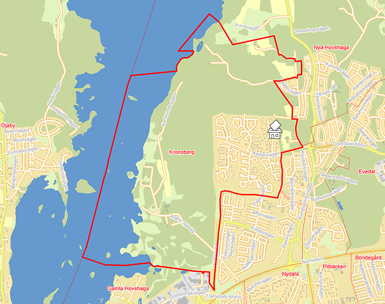 Karta över Kronoberg