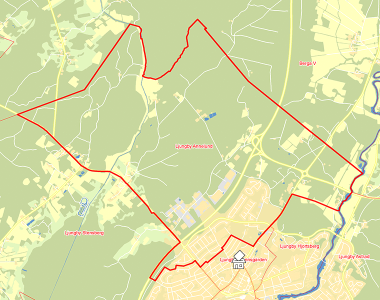 Karta över Ljungby Annelund