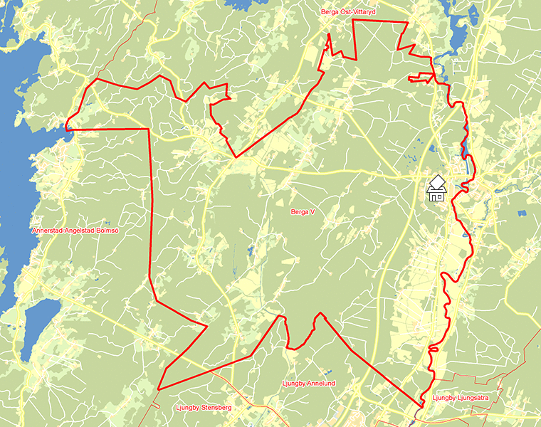 Karta över Berga V