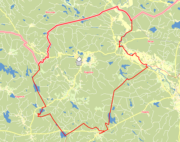 Karta över Fågelfors