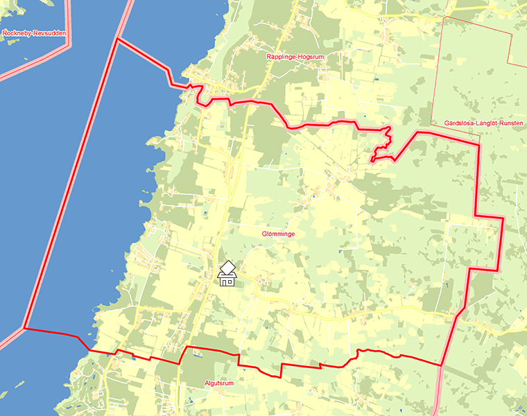 Karta över Glömminge
