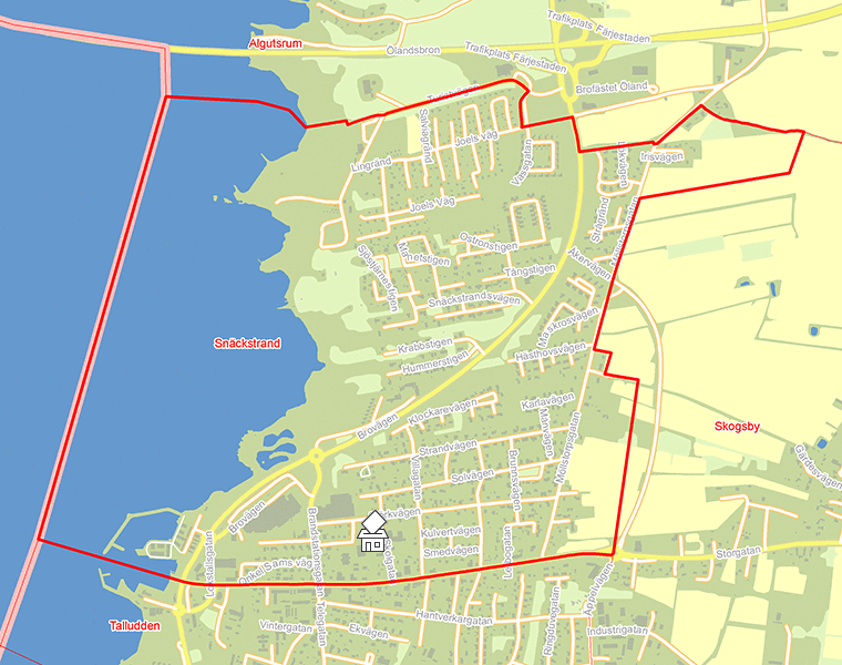Karta över Snäckstrand