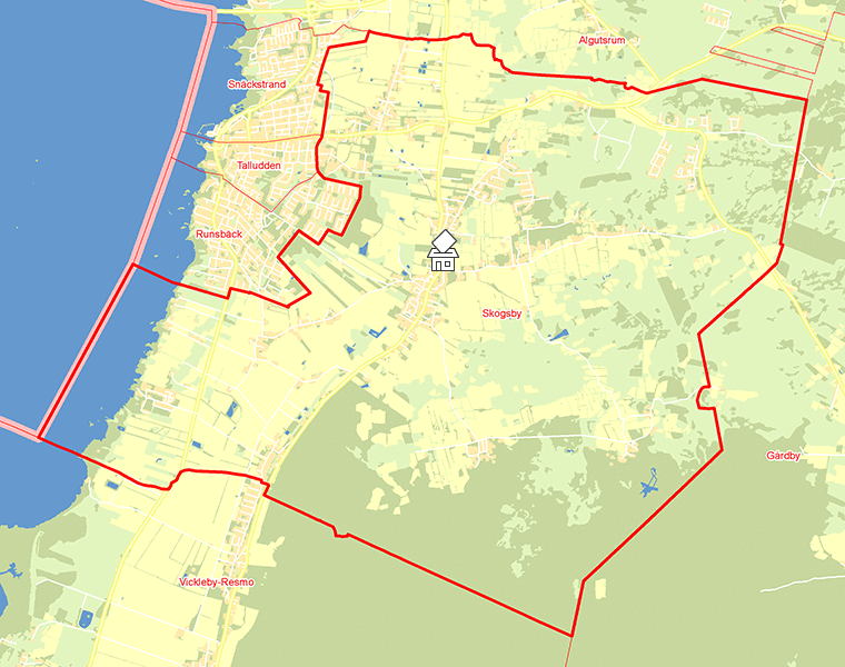 Karta över Skogsby