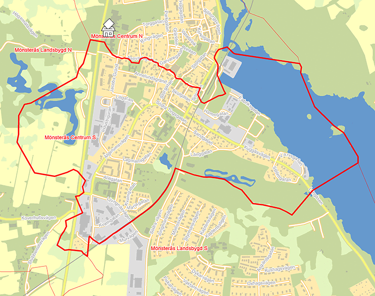 Karta över Mönsterås Centrum S