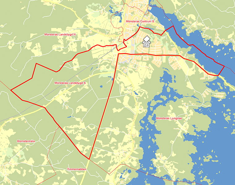 Karta över Mönsterås Landsbygd S
