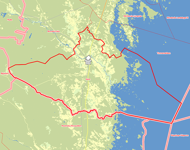 Karta över Ålem