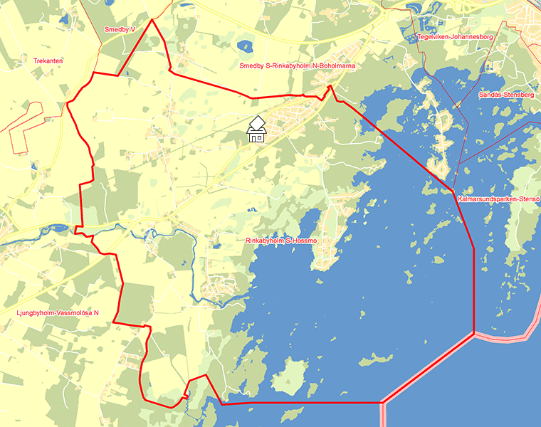 Karta över Rinkabyholm S-Hossmo