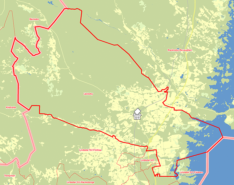 Karta över Läckeby