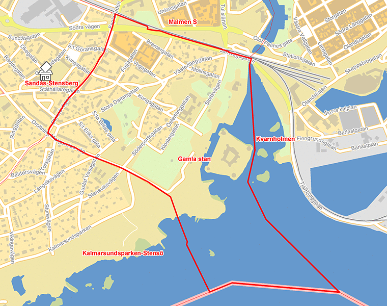 Karta över Gamla stan