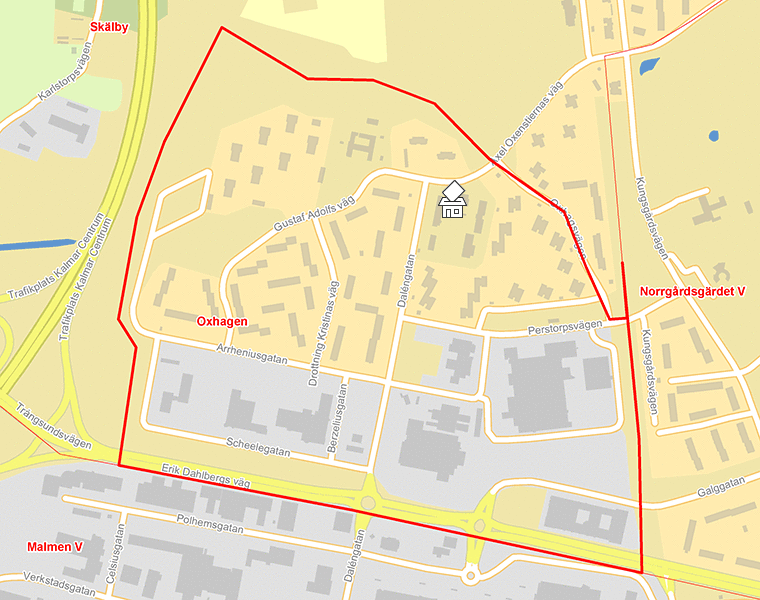 Karta över Oxhagen