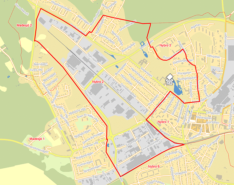 Karta över Nybro 2